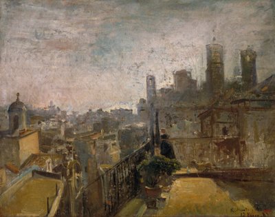 View of Barcelona from a Rooftop in Riera de Sant Joan by Ramón Martí Alsina